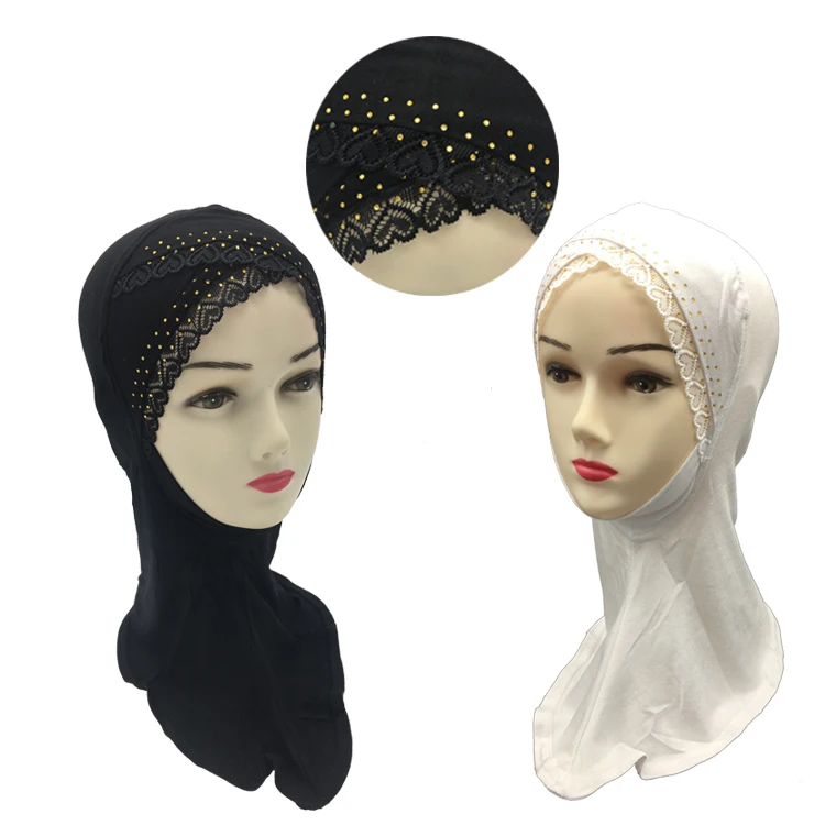 Hot Cotton Stretch Jersey Hijab Scarf with Crystal