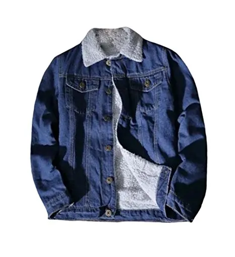 
Wholesale Cool streetwear fashion men softshell windbreaker jean custom denim fleece jacket 