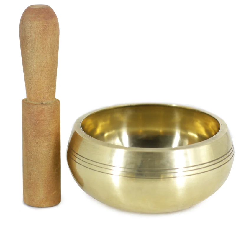 For Yoga Meditation and sound cure The Small Gloden Tibetan Singing bowl