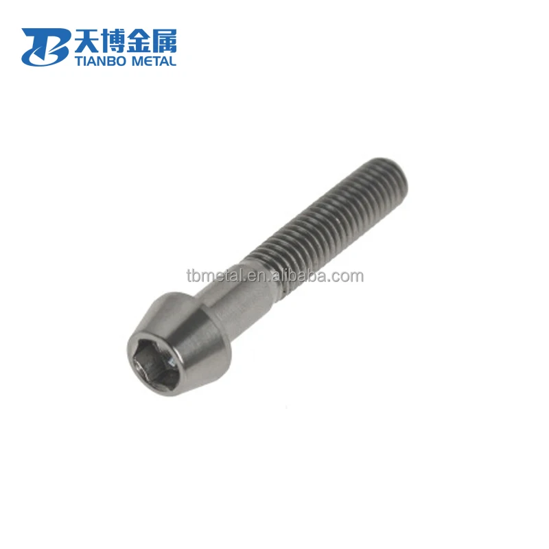 Titanium Blue Anodized Bicycle Seatpost Bolt hot sale supplier factory manufacturer baoji tianbo metal company grade 8 stand