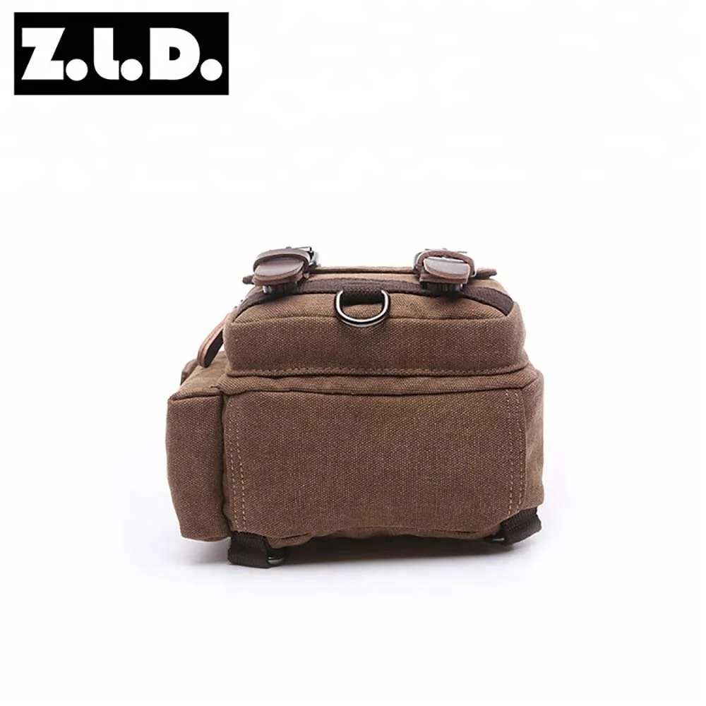ZUOLUNDUO Повседневная дорожная холщовая Мужская Спортивная нагрудная сумка через плечо для