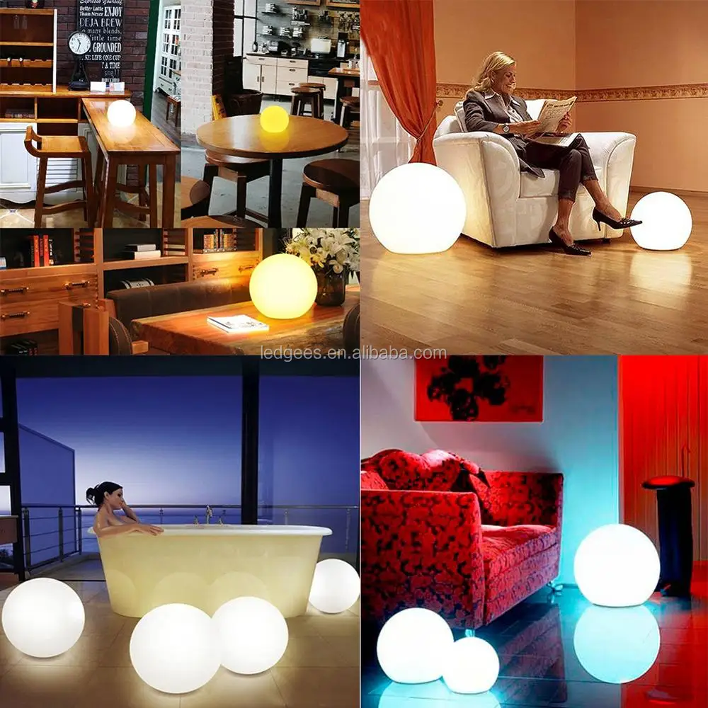 white colour light hotel furniture decoration led bowling ball