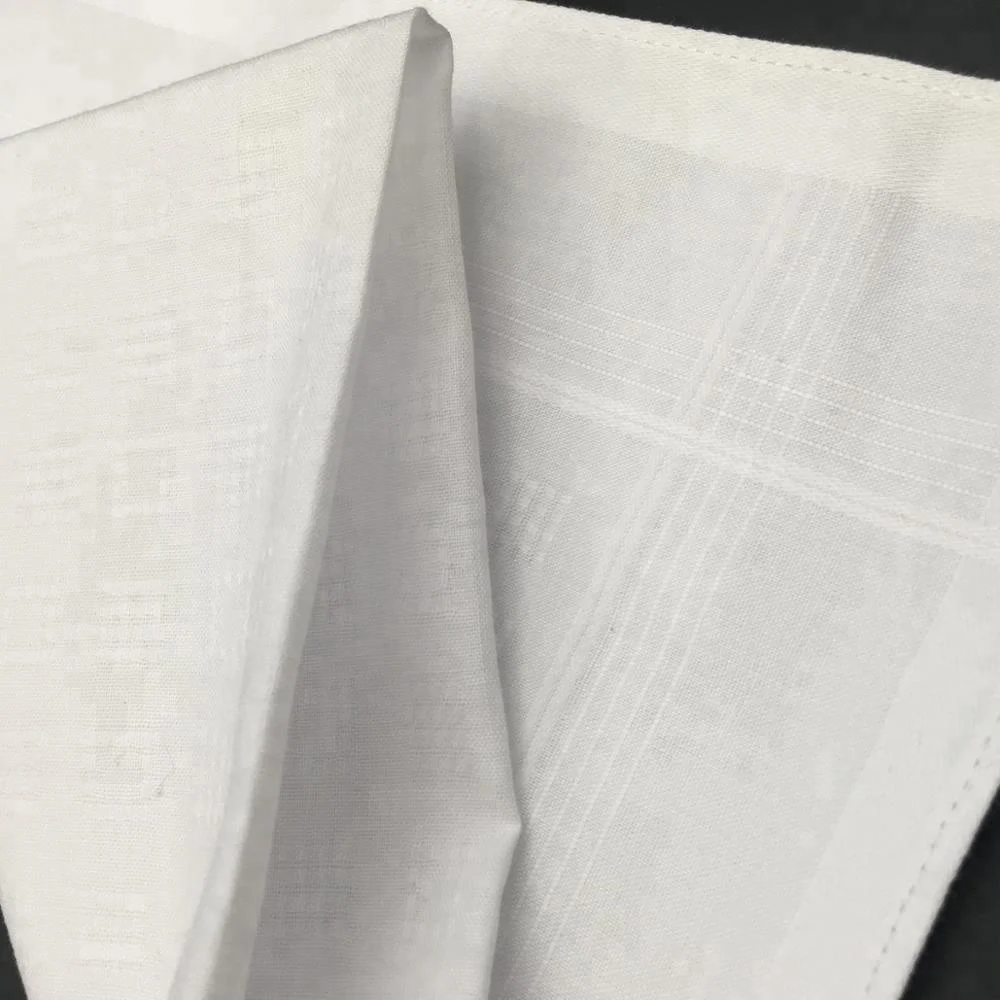 Хлопковый белый мужской высококачественный атласный носовой платок оптом