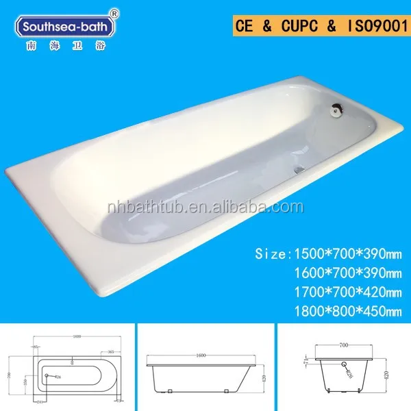 high quality cast iron bathtub with drop in style from southsea bath in China Hebei