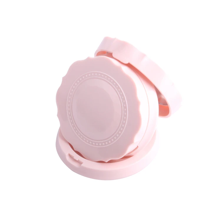 New Design Customized Pink Make Up Compact Powder Case with Mirror