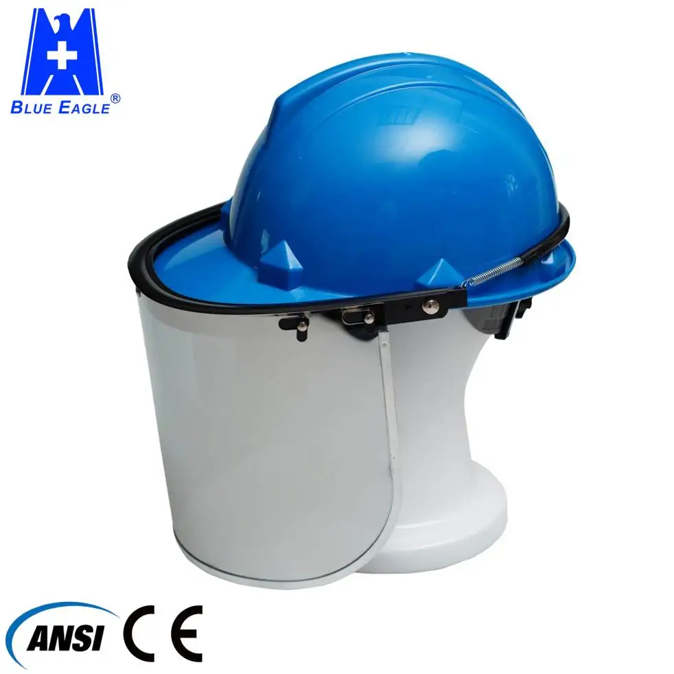 Blue Eagle CE ANSI Z87.1 IR Heat Protection Uv Safety Face Shield Polycarbonate Visor
