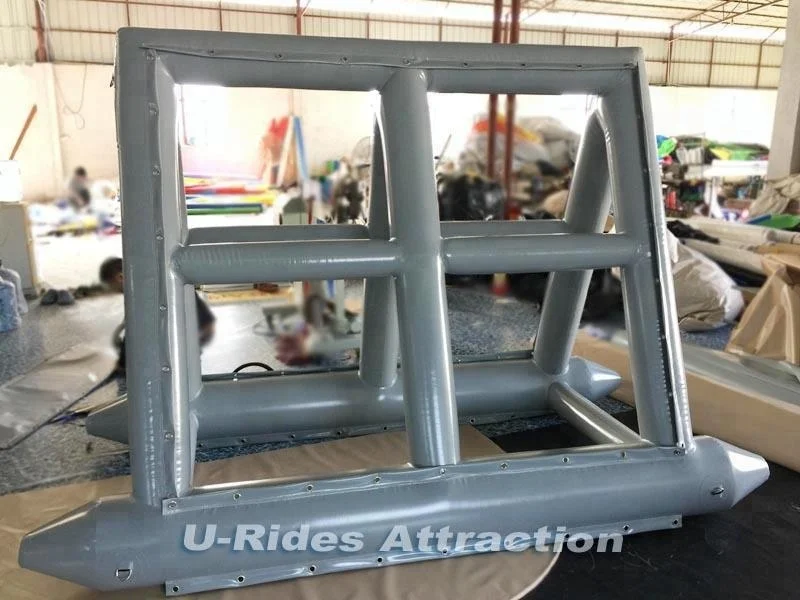 Inflatable floating  advertisers water billboard On Water 3m wide or customized gray color airtight Outdoor display