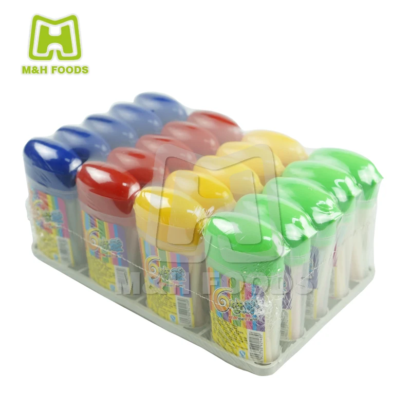 Six Fruit Flavors CC Candy Lollipop in Bottle