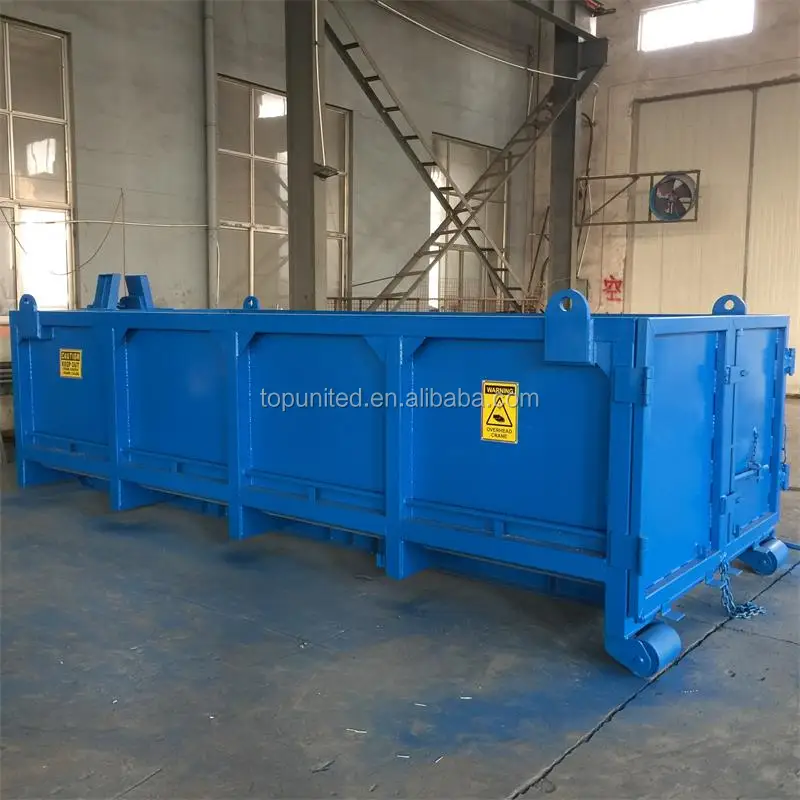 30CBM waste management waste recycling stackable china hook lift bin custom hook lift container