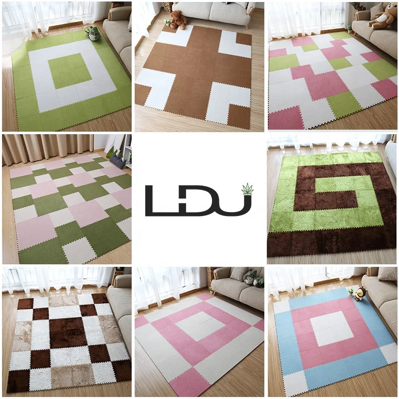 Plush Carpet Area Rug Baby Mat Playmat for Children Play and Rest in Home