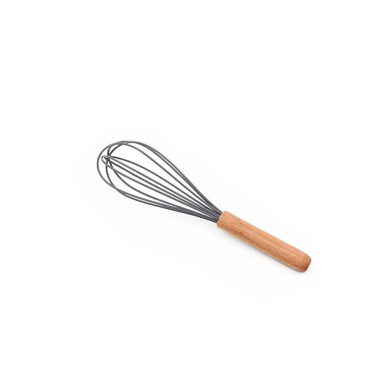 Restaurant Tools Silicone Beater Egg Whisk Utensil With Plastic Handle