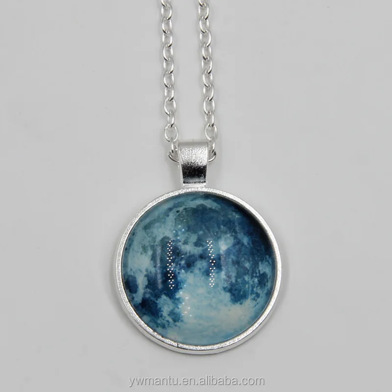 New Year Wholesale Afghan Kuchi Jewellery Fine Moon Glow Light In Dark Necklace For Women