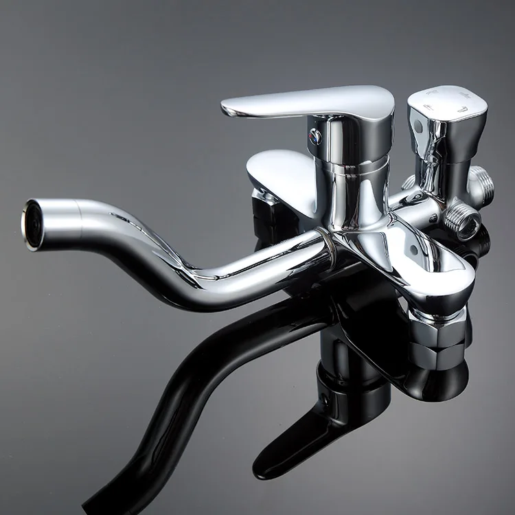 Hot selling 4 setting single handle bath shower mixer brass bathroom shower set