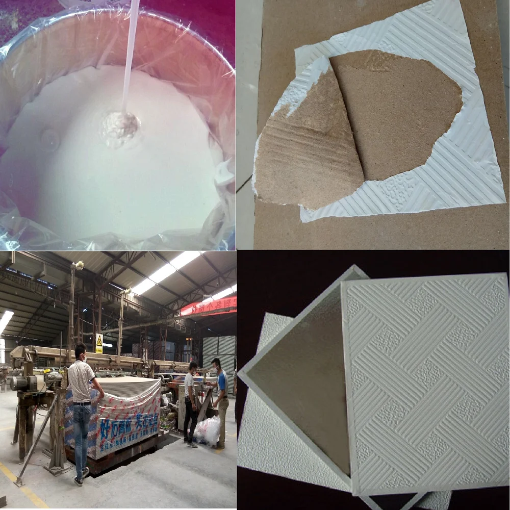 pvc film/aluminum foil for gypsum ceiling/pvc glue and corn starch adhesive for gypsum board