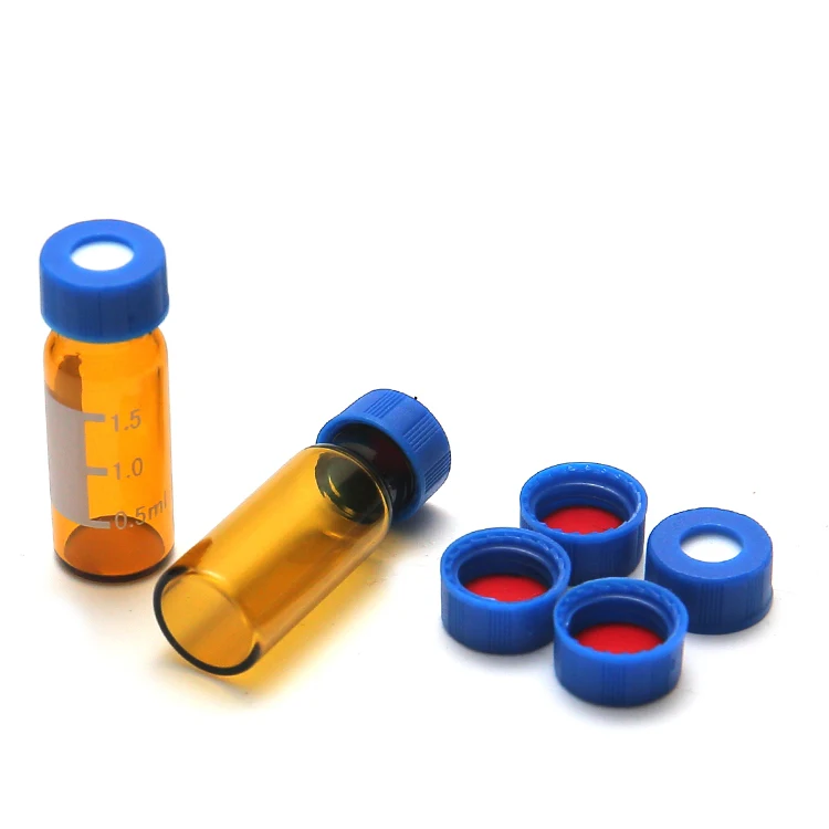  Cyberlab 9 мм Винтовые флаконы из янтарного стекла 1 5/2 0 мл для HPLC/GC USP тип с белым Si/красным ПТФЭ