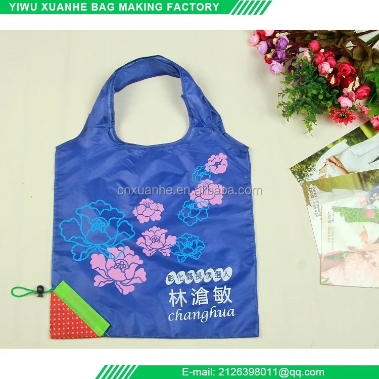 
Eco friendly polyester reusable foldaway shopper 