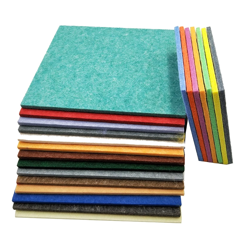 Fireproof polyester fiber acoustic wall panels soundproofing for home