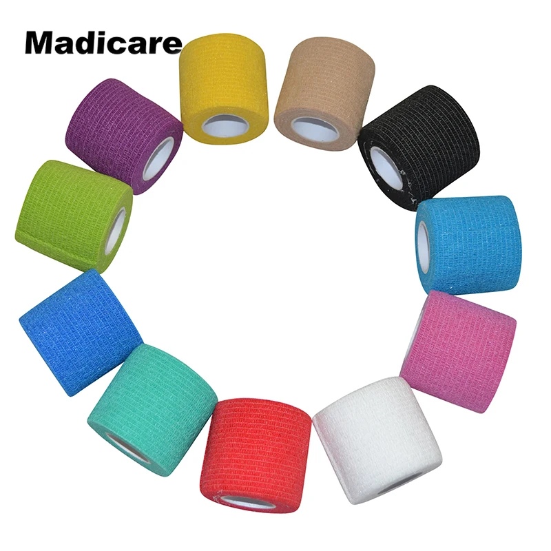 Нетканая Лента Клейкая Лента бинты самодостаточный Первая помощь самодостаточный связная Кобан самодостаточный обертывание
