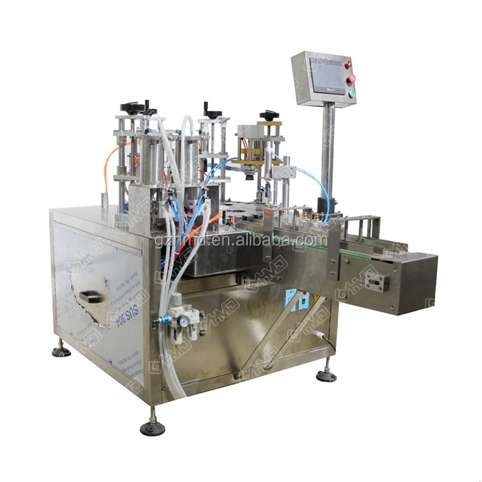 easy operation automatic parfum filling crimping and collaring machine