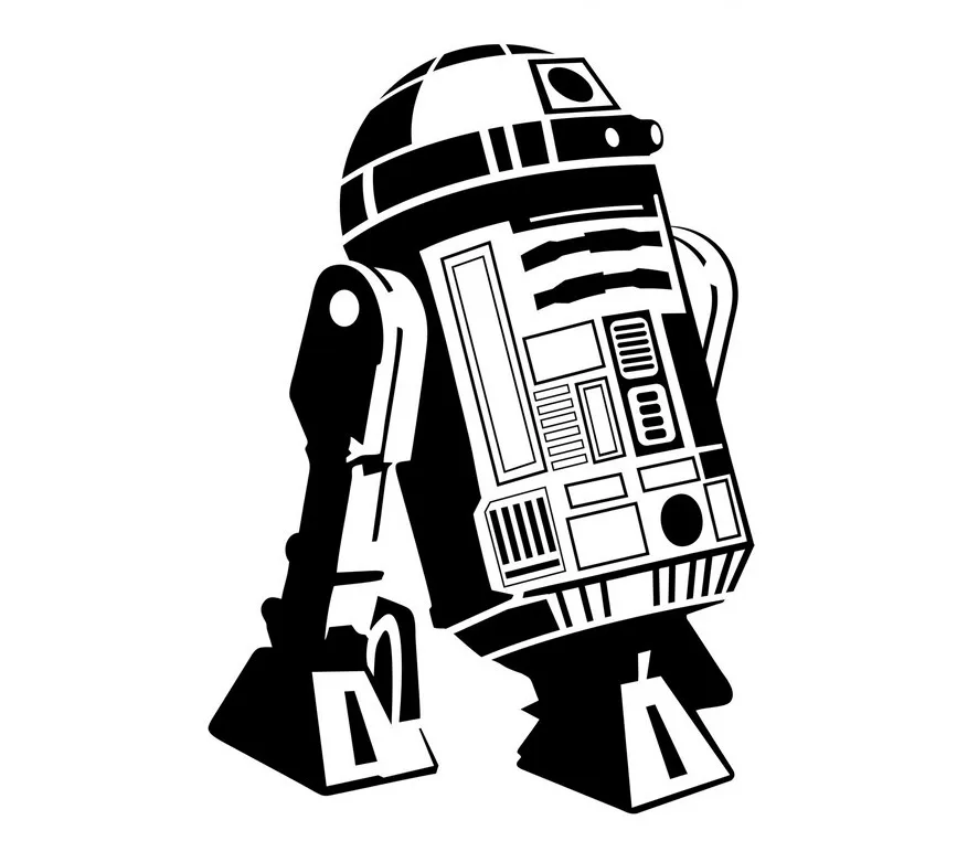 R2D2 Star Wars Robot Droid Wall Art Decal Sticker Picture Poster Decorate