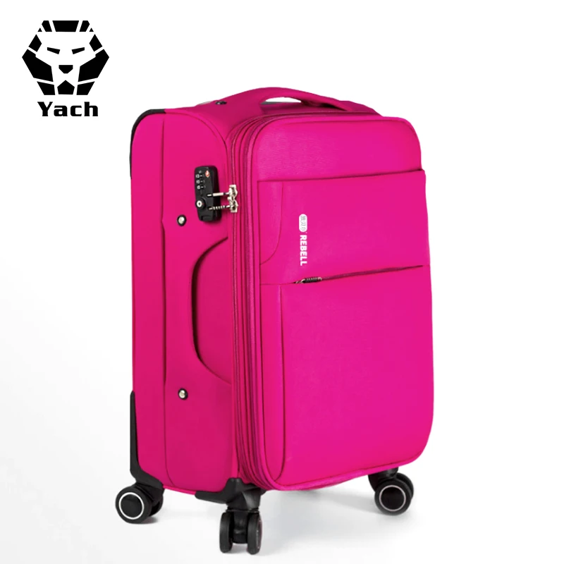 Trolley Baggage Casual Wrinkle Abrasion Resistant Silent Wheels Oxford Suitcase Nylon Aviation Soft Travelling Luggage Set
