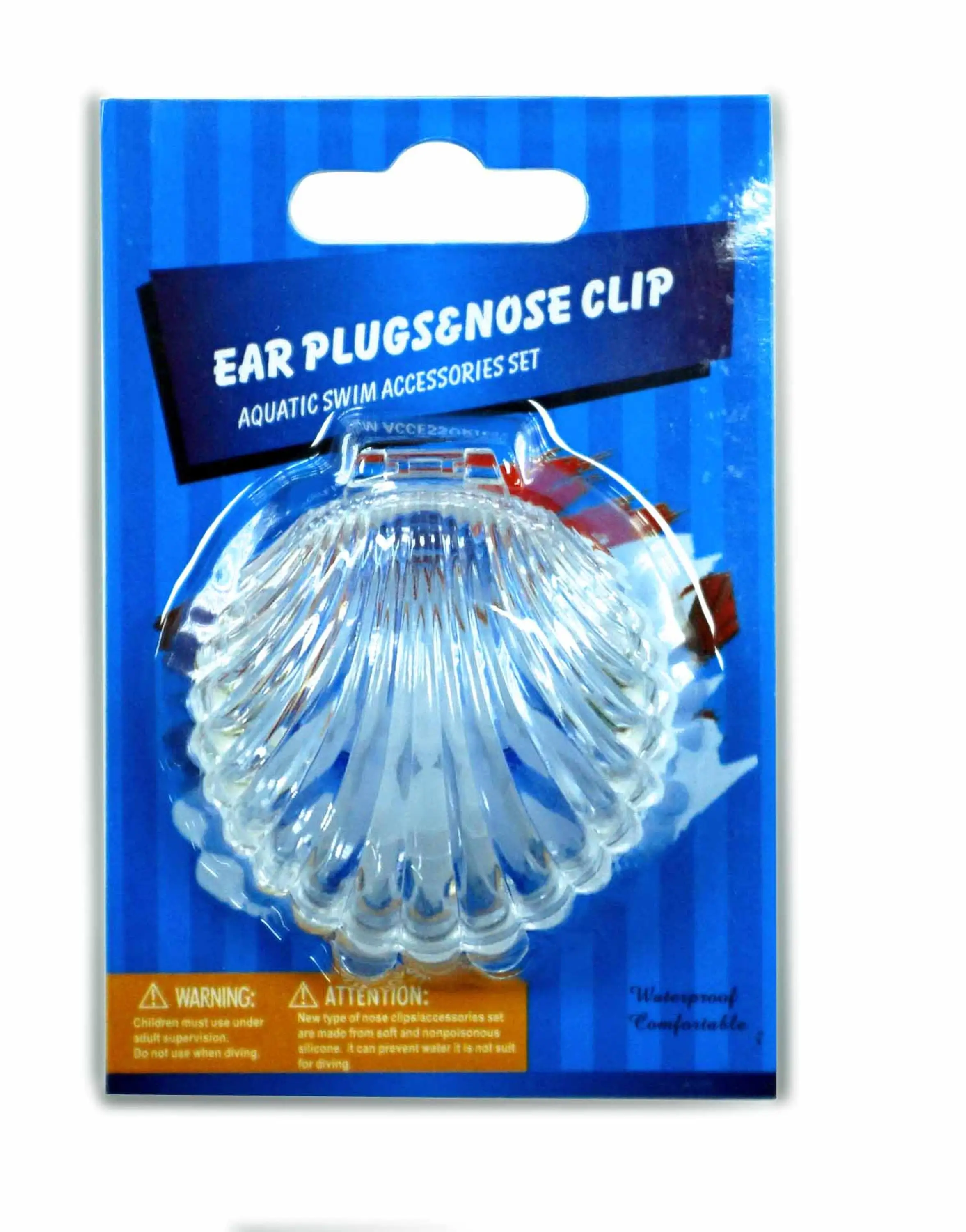 Factory Supply Special Design Silicone Swimming Ear Plug and Nose Clip Set with Plastic Box