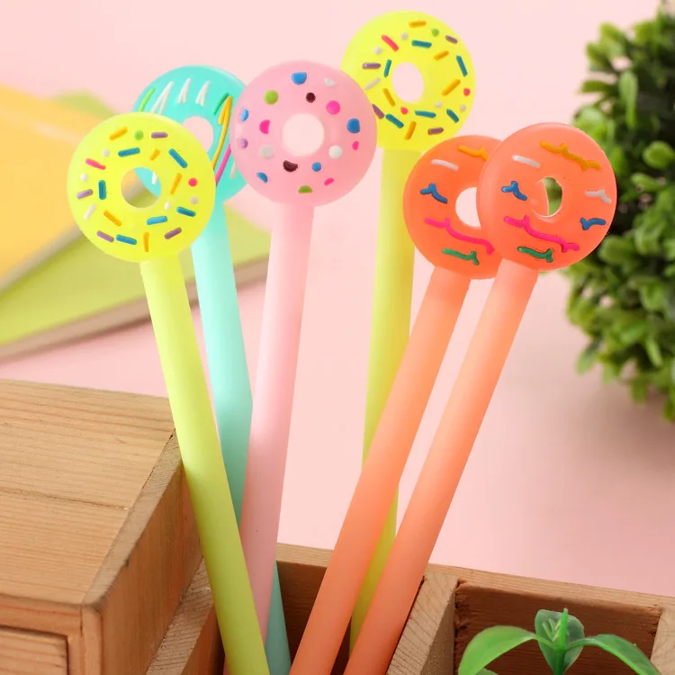 
Cute cartoon donuts plastic natural carton rollerball pen and Promotional pen 