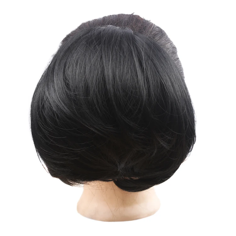 
Synthetic natural looking large bride hair bun 