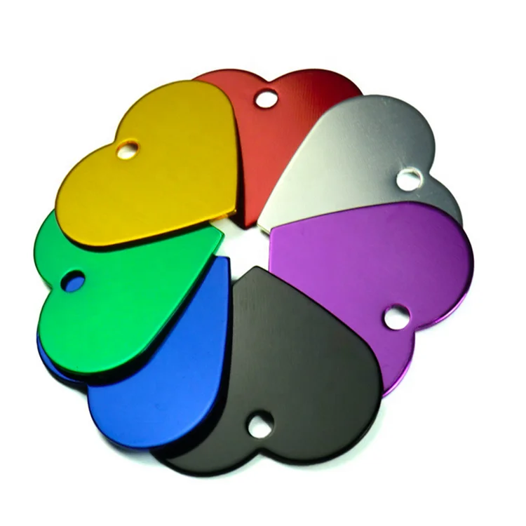 Wholesales colorful blank dog tag metal dog tag custom pet tag