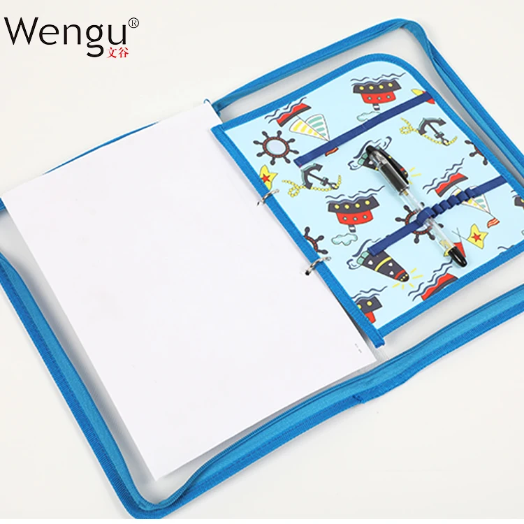 China Good Quality  Manufacture Wholesale Custom Printing Transparent Pp A4 Size Sewing Zipper Ring Binder