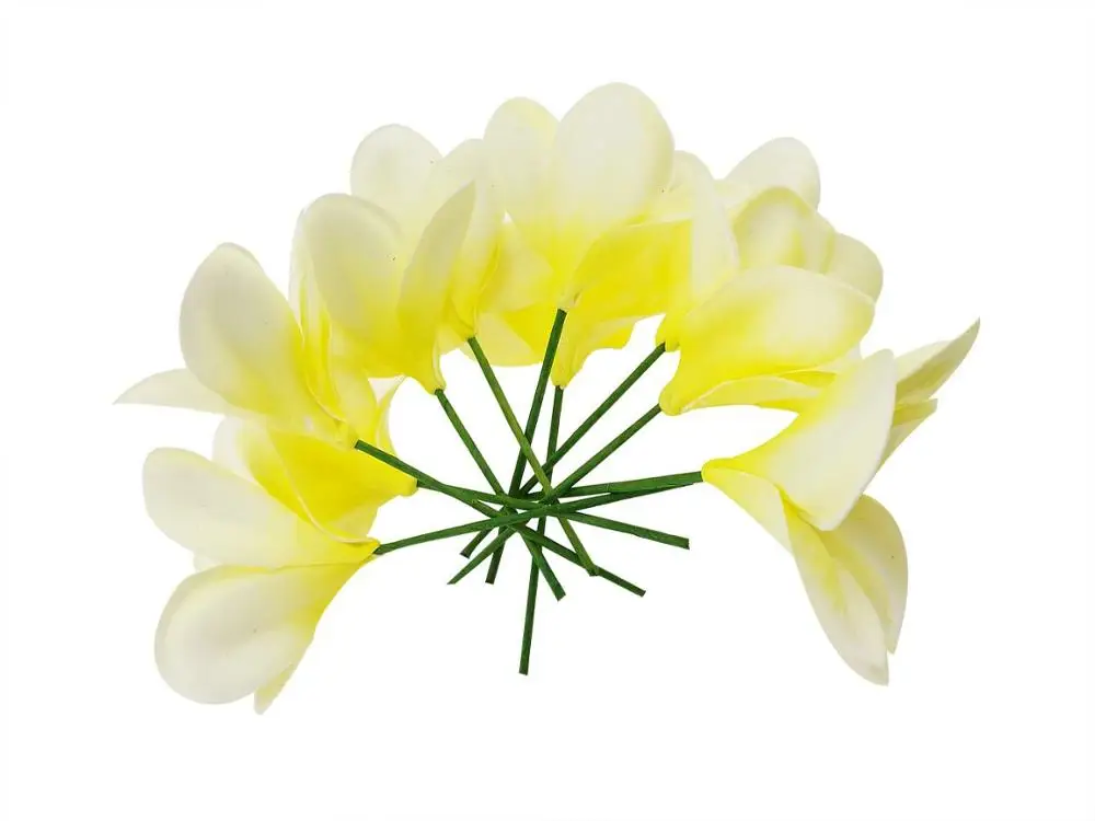 PU Real Touch Lifelike Artificial Plumeria Frangipani Flowers Bouquets Wedding Home Party Decoration