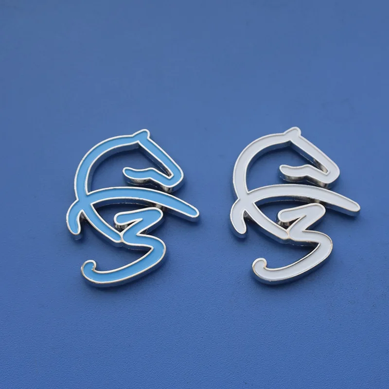
new products different color blue & white F3 badge/car badge with glue for uae new year souvenir 