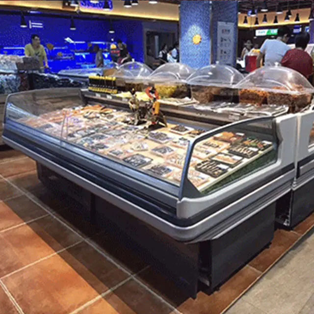 Commercial Refrigeration Equipment Open Fronted Meat  Display Chiller Beer Freezer Battery Refrigerator Meat showcase