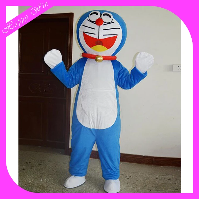 Hot selling Janpan cartoon mastcot soft plush doraemon mascot costume for adults