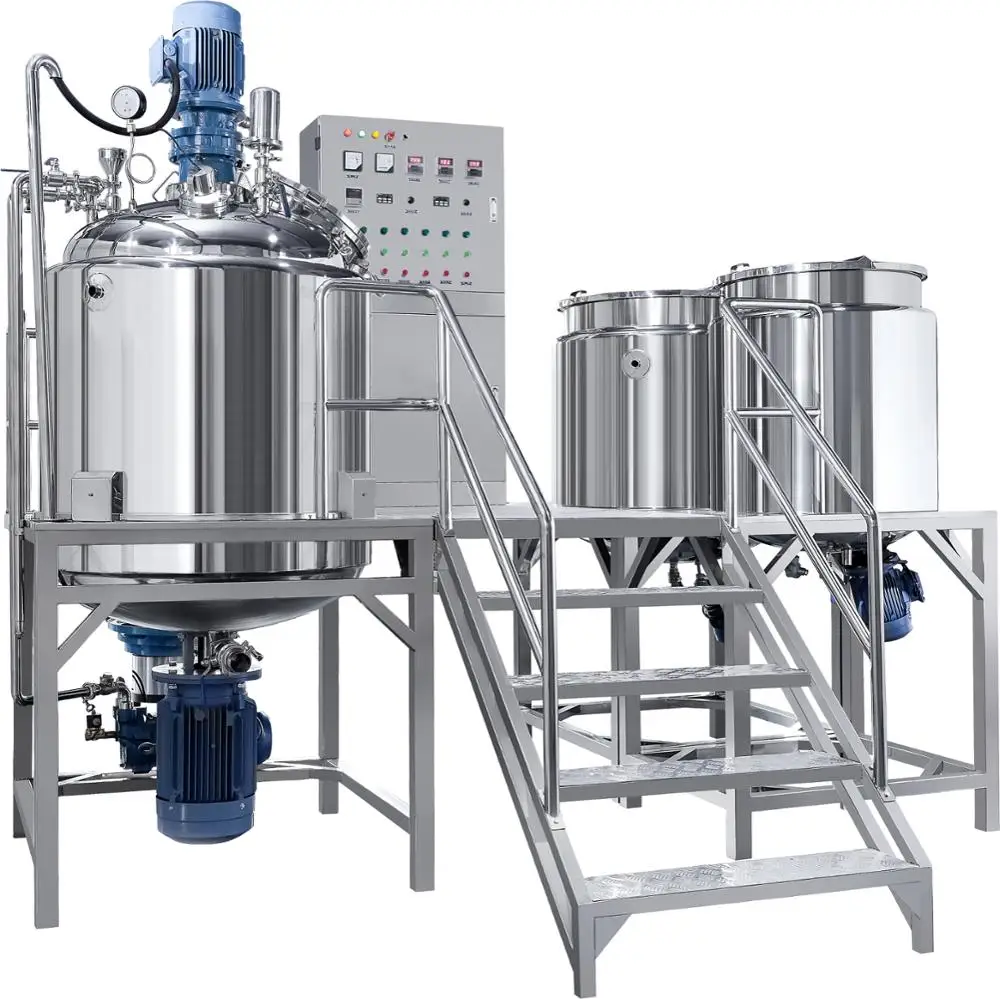 YVM-F-2000L cycling cosmetic making machine customized vacuum homogeneous emulsifier