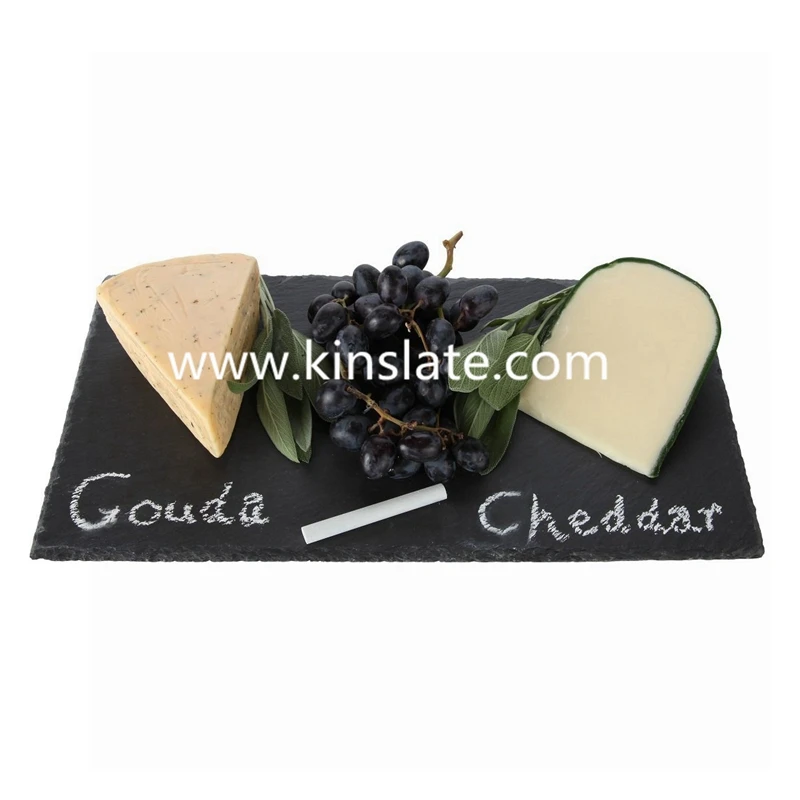 natural rectangular slate stone cheese  cutting board