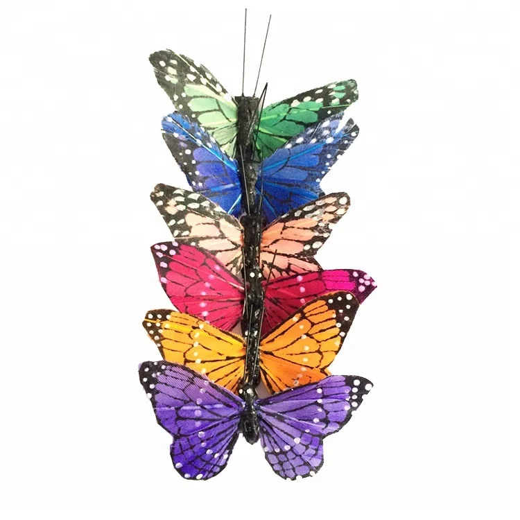 Цветная искусственная Бабочка для свадебных украшений