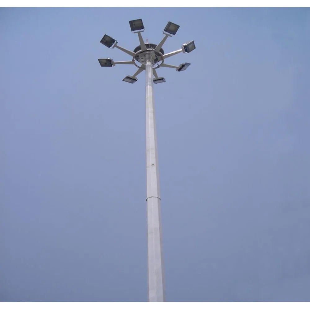 Strong wind resistance 360 degree illumination 35 m high mast lighting pole drawing