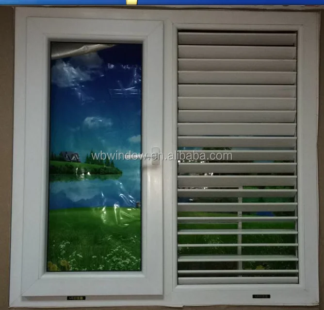 Ventilation plastic window PVC louver for bathroom