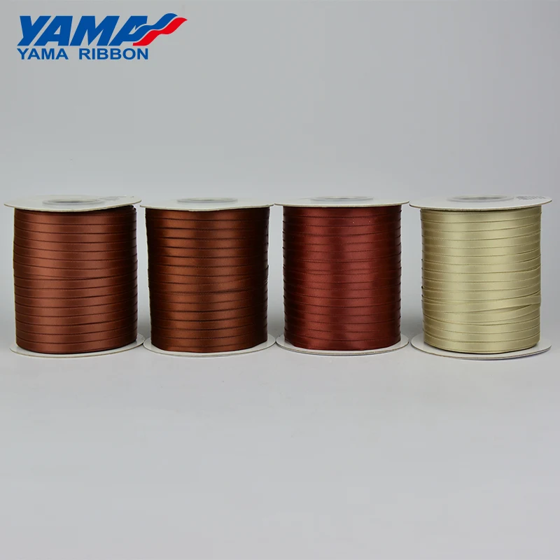 Yama 196 colors 5 MM wide single double faced polyester satin ribbon