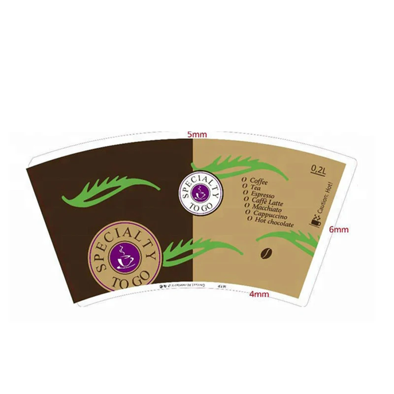 Anqing Printed Pe Coated Paper Cup Fan