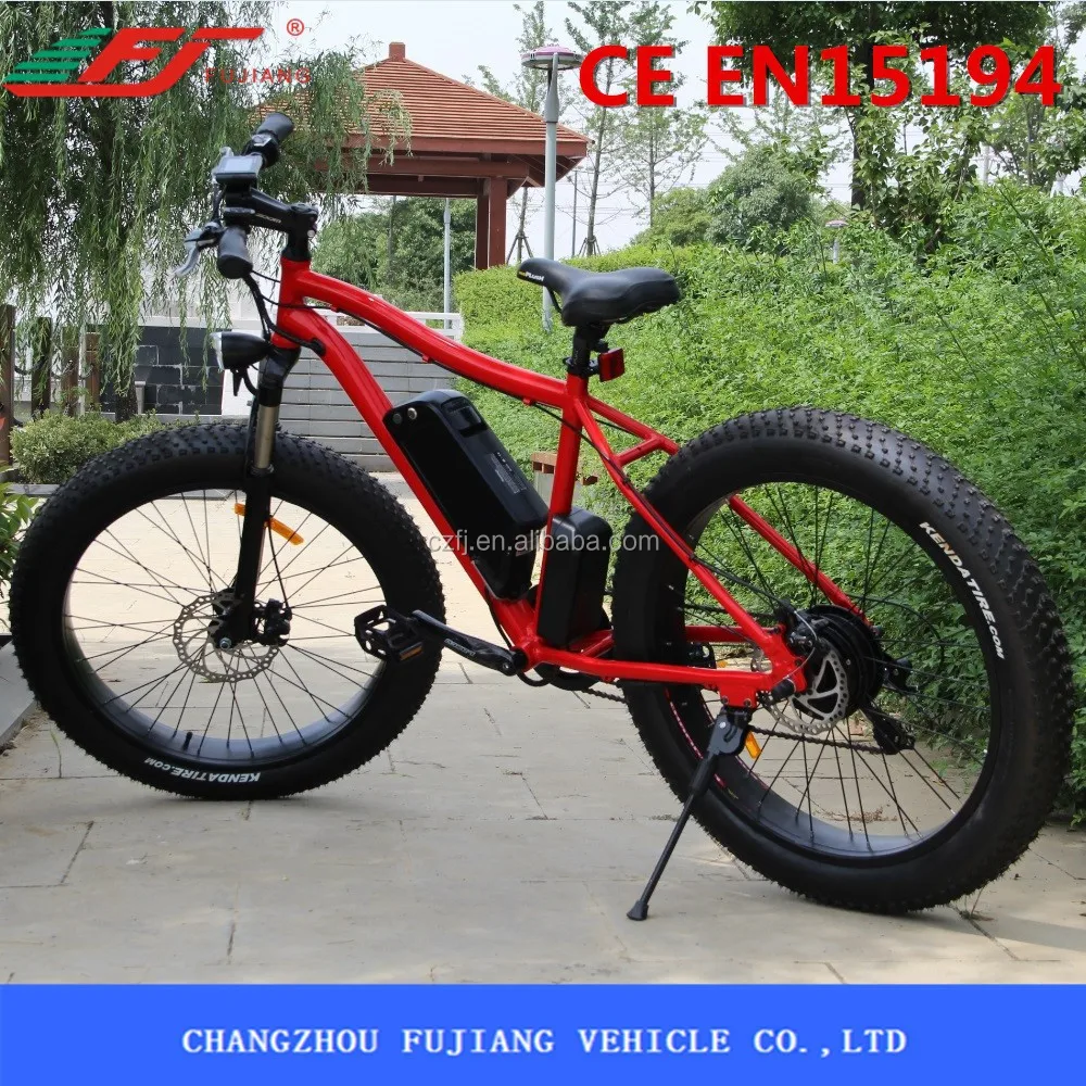 LED 500W 48V Powerful Fat Boy Tire Professional Electric Bmx Bike With Outer 7 Speed