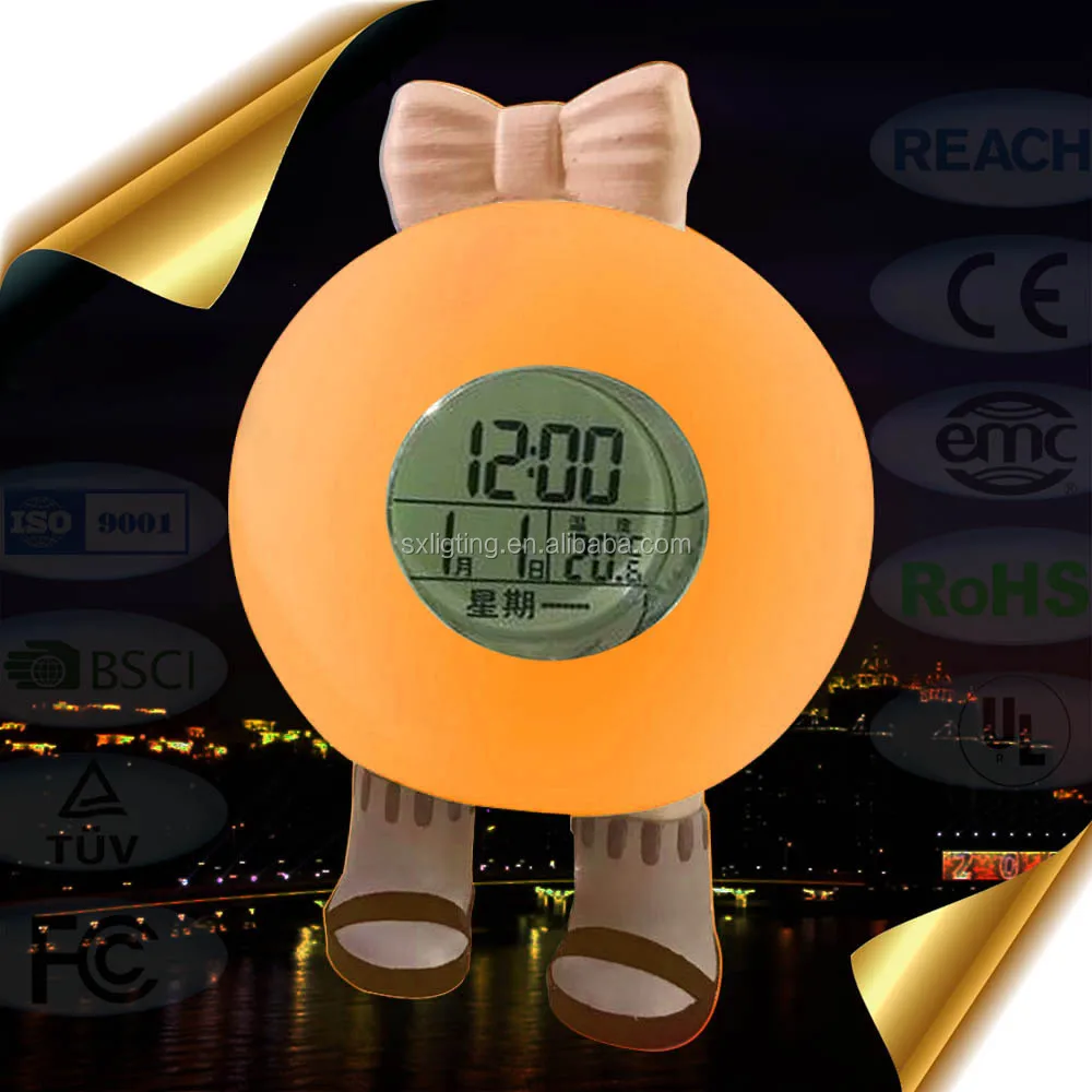 
Custom DIY Thermometer Digital Alarm Clock with LED Light Changing 