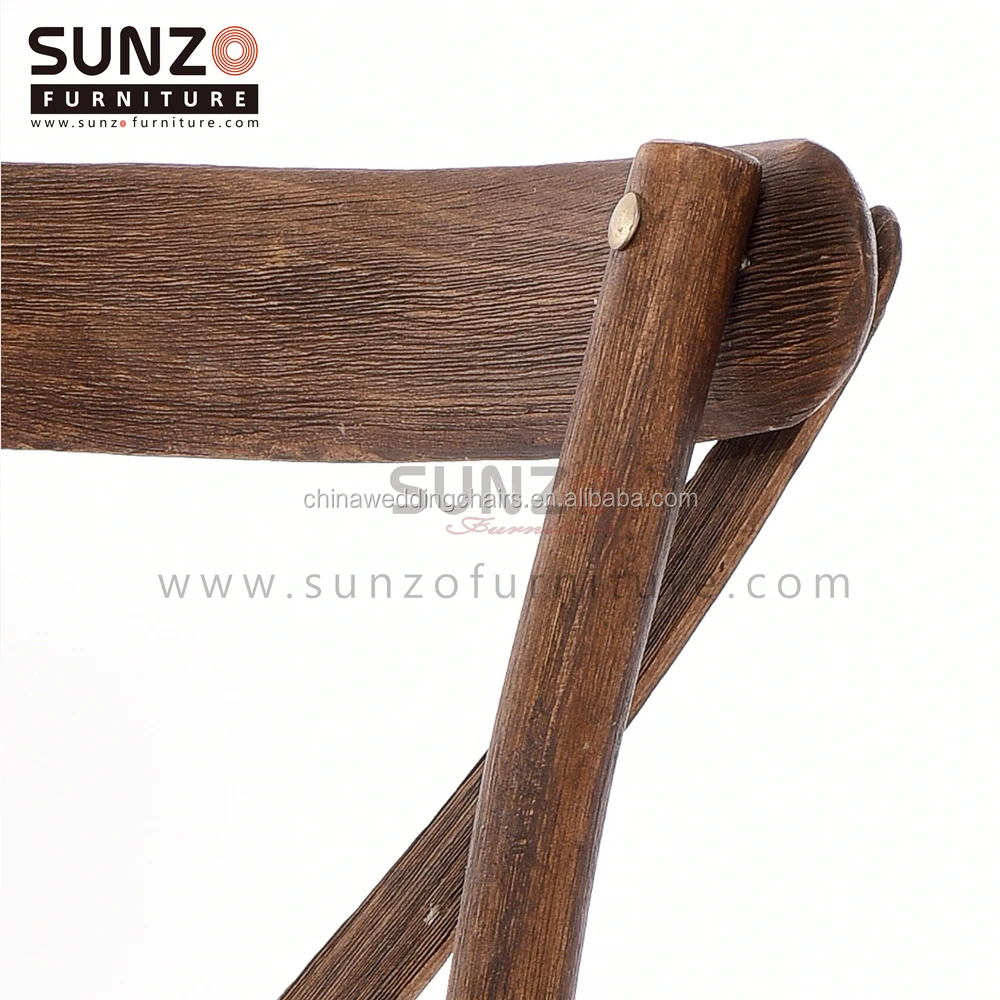 Rental wedding crossback chair antique wood carved back chair