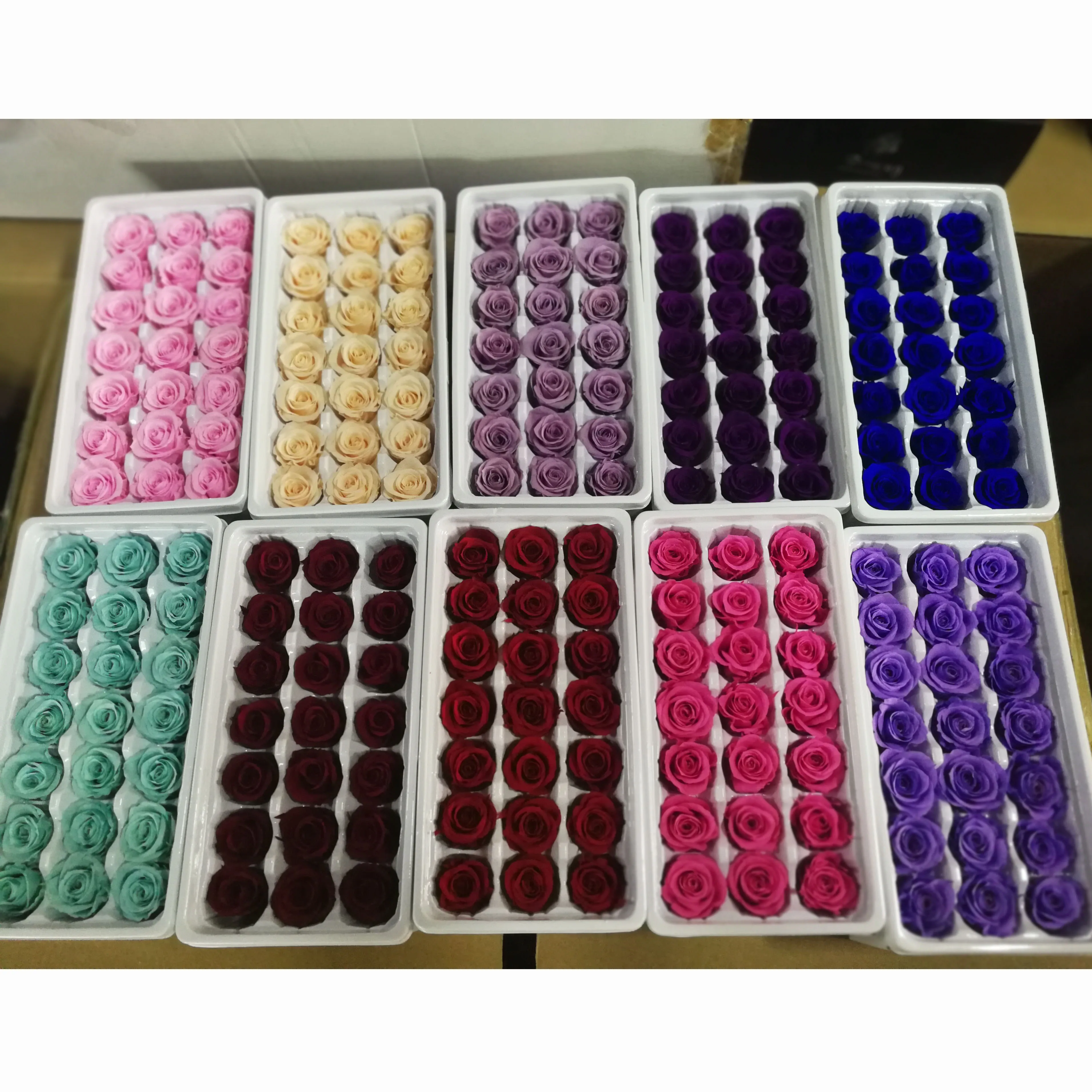 Mini preserved rose 2-3cm real rose flower make gift box