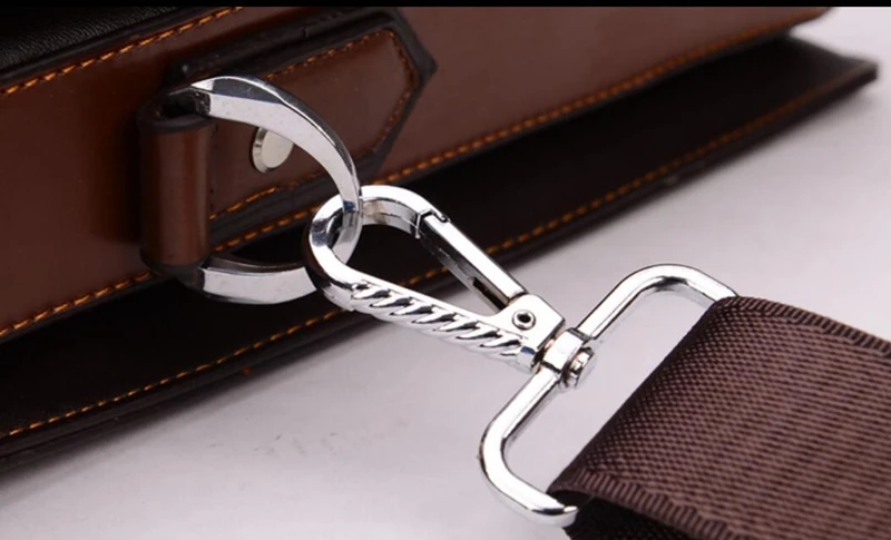 Dreamtop DTC399 brown PU fake leather laptop business bag mens briefcase combination locks made in China