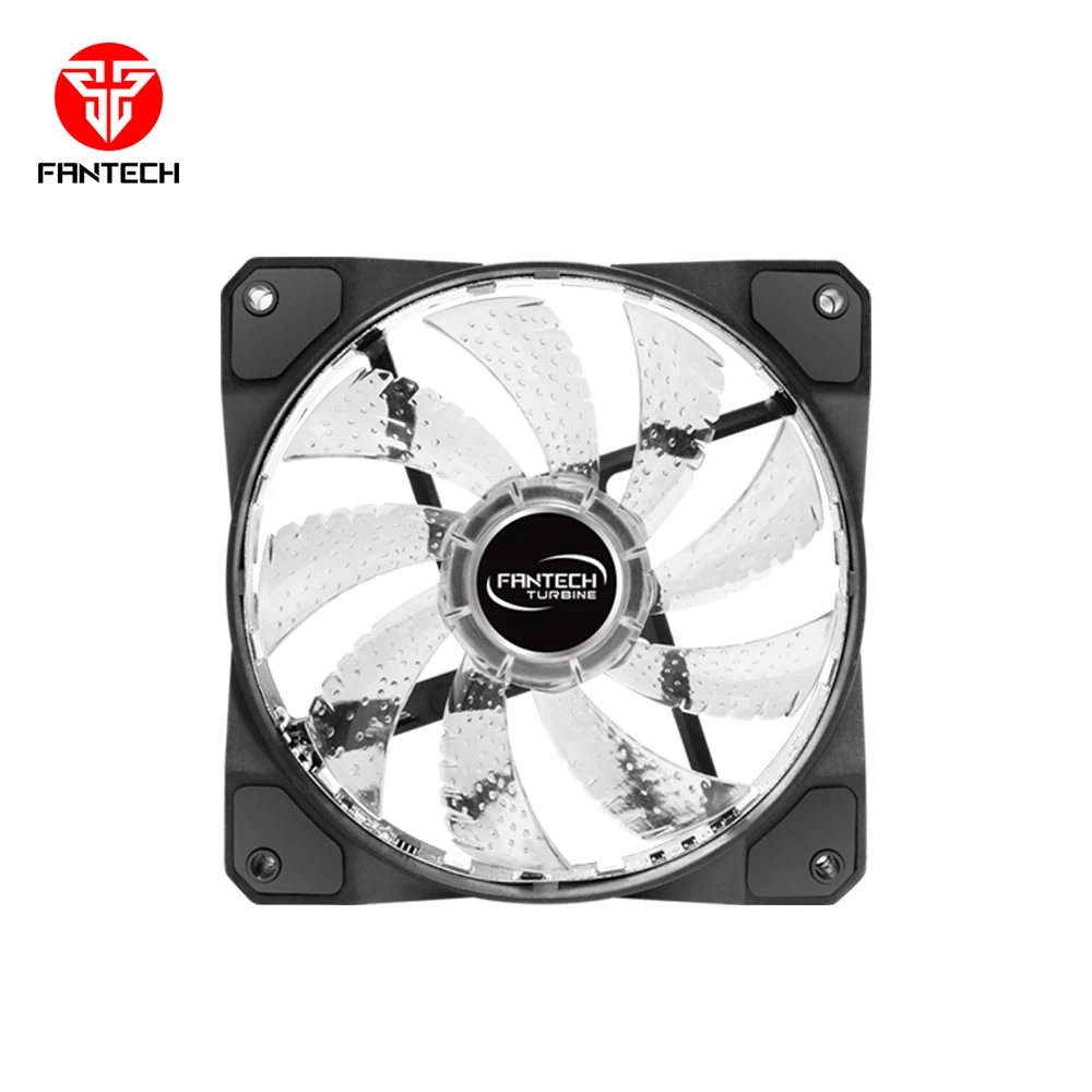 
12V DC 120mm LED computer fan RGB rainbow fan. FANTECH 