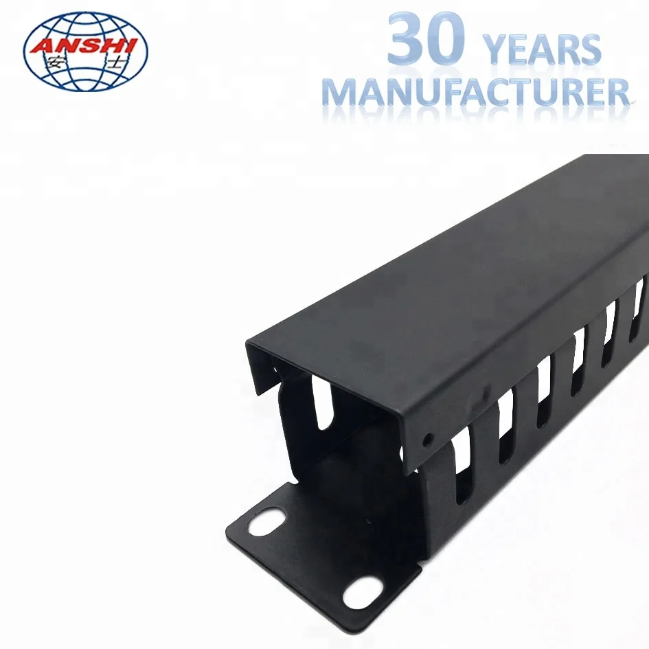 Анши 1U 19 дюймовое металлическое горизонтальной поверхности кабель управления