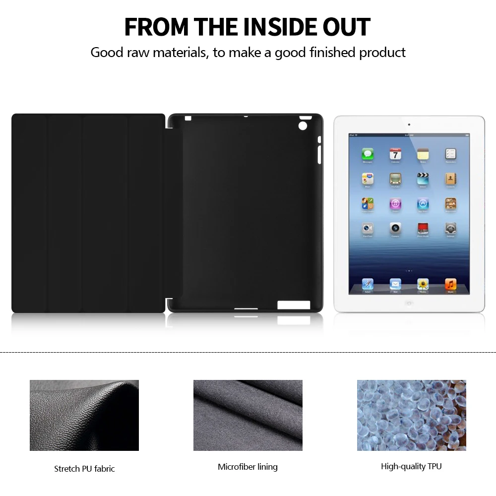 
Slim Smart Marble PU Leather Cover Case for iPad 2/3/4 