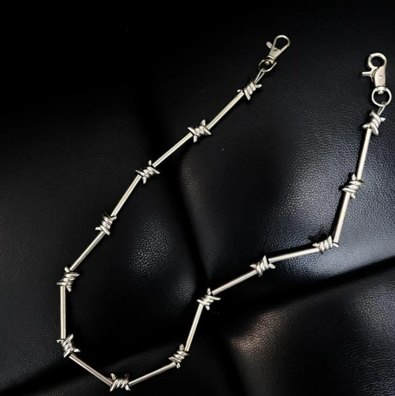 Модная мужская цепочка Dreamtop DTF328 в стиле рок INS серебряная на талию из